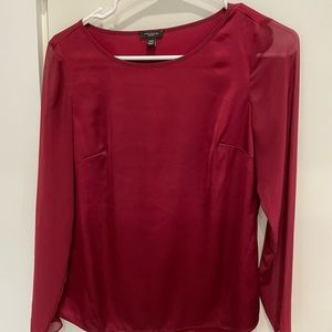 Ann Taylor XSP satin blouse